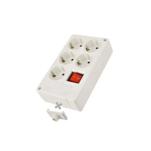 Picture of Bipolar block 5 sockets with switch 41221