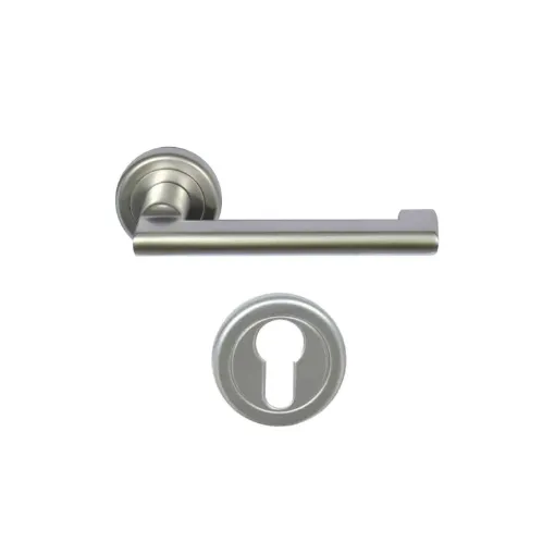 Picture of Aluminium handle and door rose pack - Pyla - Pearl chrome finish