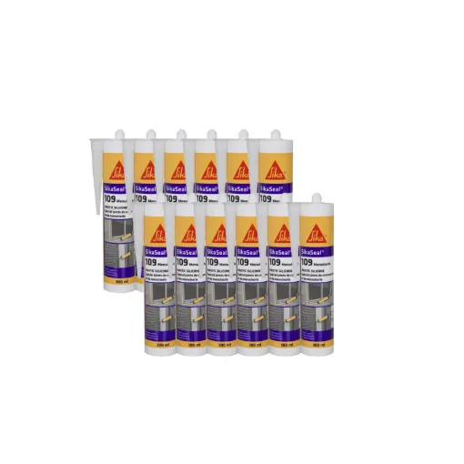 Sika - SIKA Sikaseal 109 Carpentry Silicone Sealant - 525039x12 product image