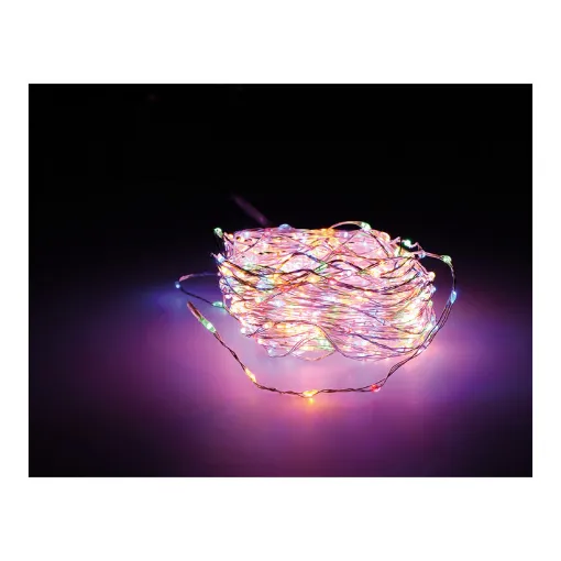NO DISPONIBLE - Multicolour Flashing Micro LED Garland - 71389 product image