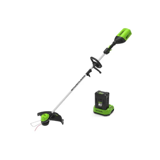 Picture of Cordless Brushless Grass Trimmer GREENWORKS 60V - 1 battery 2.0 Ah - 1 Charger - GD60LTK2