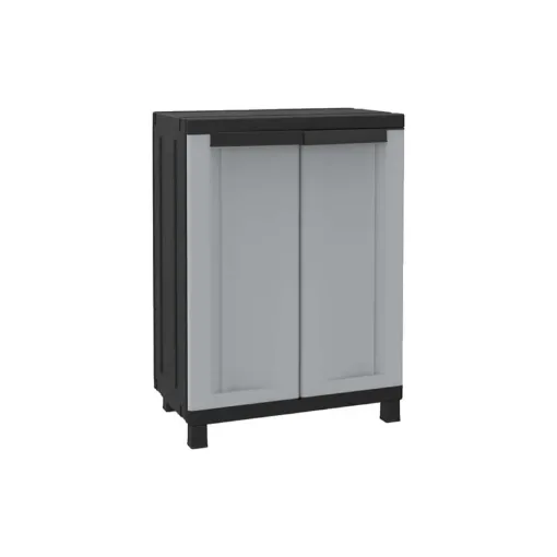 Picture of 2-door wardrobe EDM TWISTBLACK 680 - adjustable shelf - 68x39x91.5cm - 75028