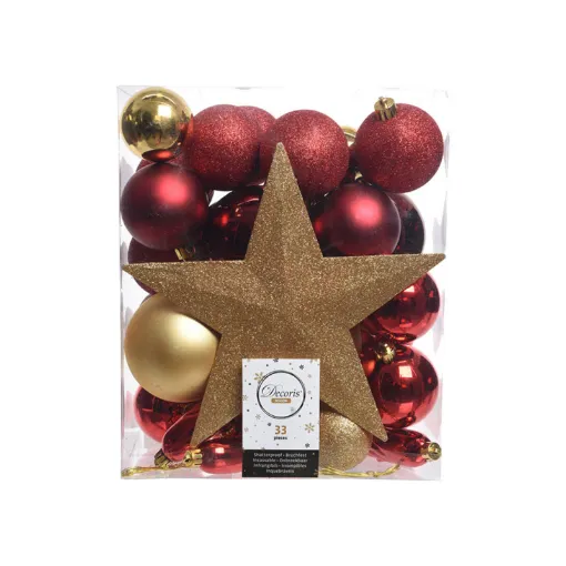 DECORIS - Christmas Tree Accessory Box with 33 Pieces - 71861 product image