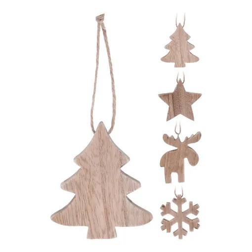 Picture of Christmas decoration wooden hanging 10cm