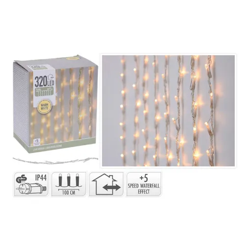 Picture of Curtain 320 warm white LEDs with 5 functions 1x2m