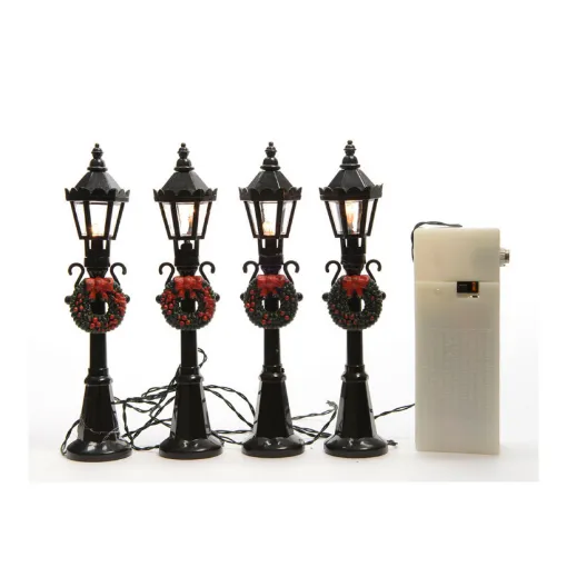 Picture of Christmas scene lamps set of 4 ø2 5x12cm 4 LEDs