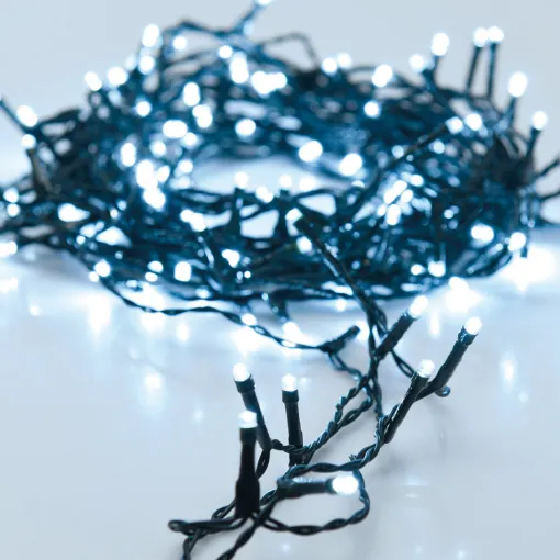 Picture of Battery-operated garland black cable 24 cold white LEDs IP44 multi. 2 30m