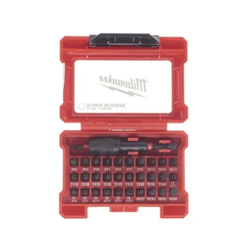 Picture of 32-piece MILWAUKEE shockwave set - bit holder 4932464240