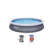 Picture of [NEVER USED] BESTWAY Round Self-Supporting Pool - 396 x 84 cm - 7340 L - Rattan Pattern - Fast Set - 57376