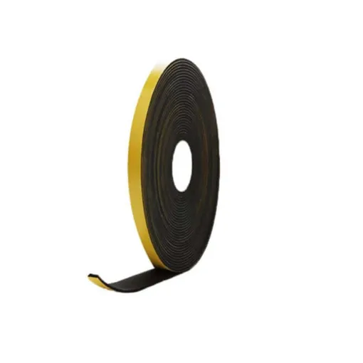 Picture of Black adhesive rubber EPDM foam 10x3mm length 10m