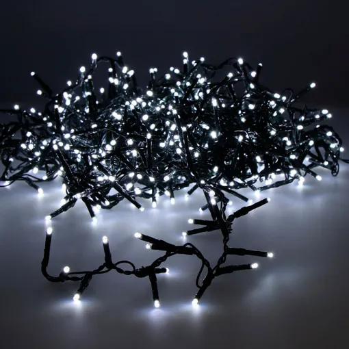 Picture of Compact flashing LED garland outdoor cold white 21m 750 LEDs green cable