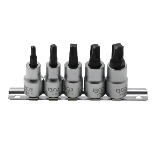 Picture of BGS TECHNIC socket set with bits for MTS Mortorq - 10mm (3/8") - MTS0/MTS04 - 5 pcs - 9756