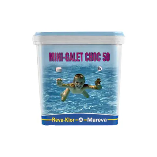 Picture of Mini chlorine tablets MAREVA shock treatment for swimming pool - 5 kg - 125 g - 100209U