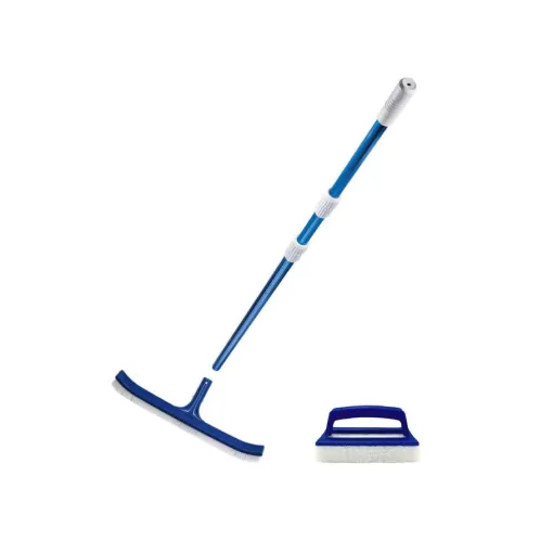 Picture of MAREVA cleaning pack for pool - Telescopic handle - Brush - Waterline brush