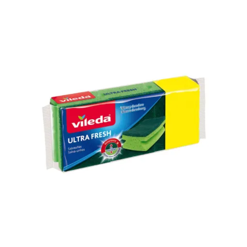 Picture of Lot VILEDA of 3 green scouring sponges