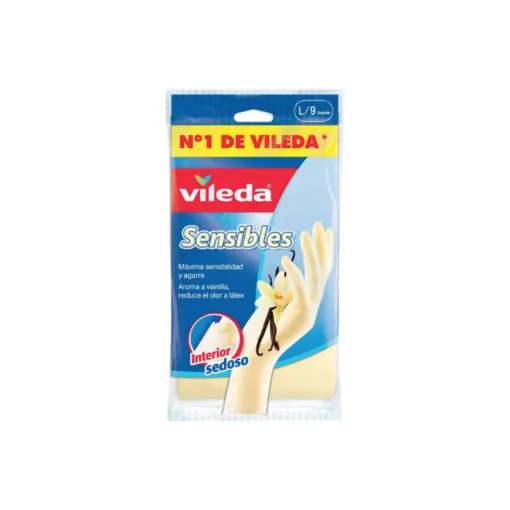 Picture of Pair of VILEDA extra-fine gloves vanilla scent - Size L