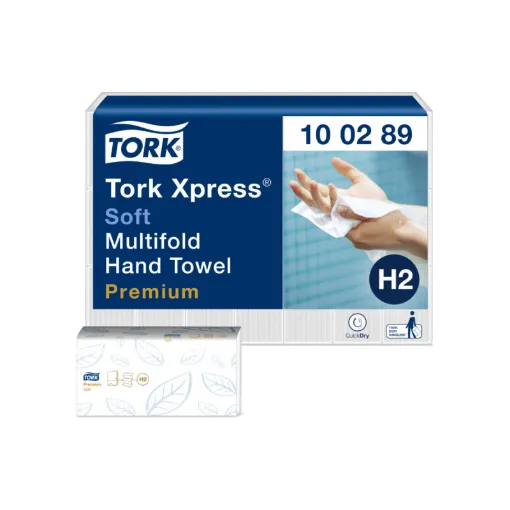 Picture of Pack of 21 TORK Xpress Soft Hand Towels - Interfolded - Premium - 100289