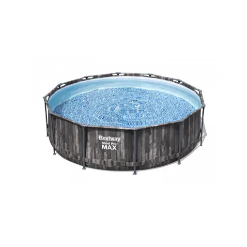 Picture of Round tubular pool BESTWAY - 366 x 100 cm - 9,150 L - wood pattern - Steel Pro Max - 5614x