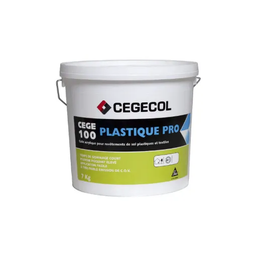 Picture of Acrylic adhesive CEGECOL for plastic and textile floor coverings Cege 100 Plastic pro - Ivory - 7kg - 581031