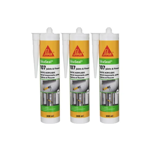 Sika - SIKA Sikaseal 107 Acrylic Sealant - 525637x3 product image