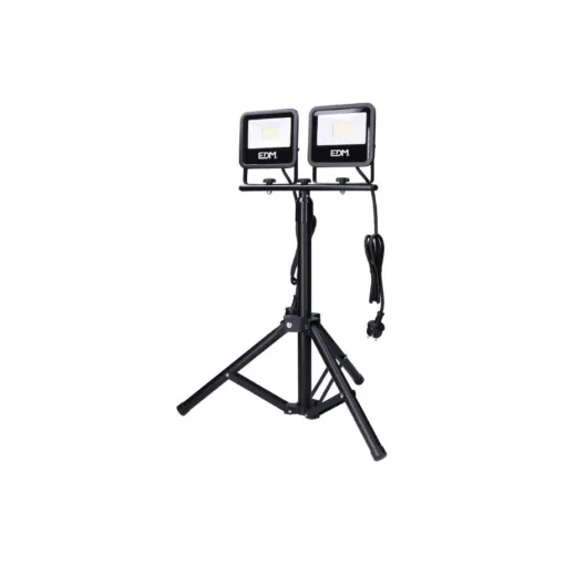 Picture of 2 LED EDM Spotlights on Tripod 6400k - 2x30W - 2x2370 Lumens - Black