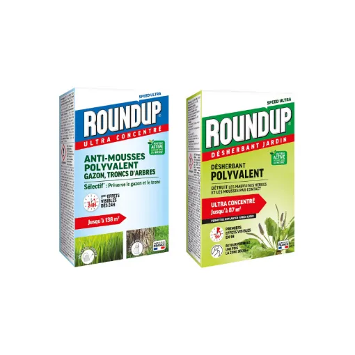 Picture of Pack ROUNDUP - Concentrated multi-purpose weed killer - 200ml - Anti-moss - Lawn and tree trunks - 250ml