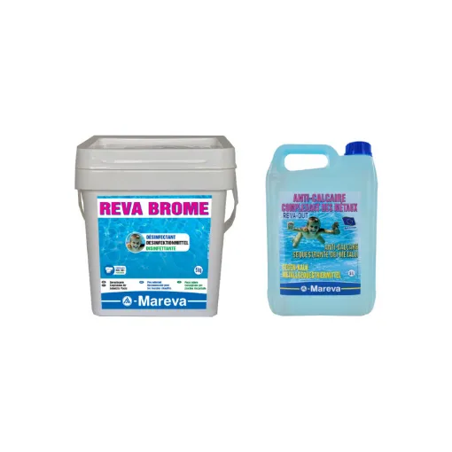 Picture of Pack MAREVA - Bromine tablets - 5kg - Reva-out descaler - 5L