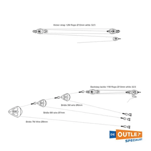 Picture of Seldén manually adjustable backstay for Hanse 415, 418 and 430