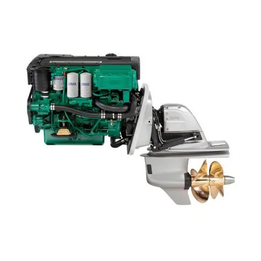 Picture of Dual Volvo Penta D4-300 Aquamatic engine package with drives and electronics