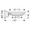 Picture of Hansgrohe Axor 41733000 Soap Dish Chrome Contemporary Design