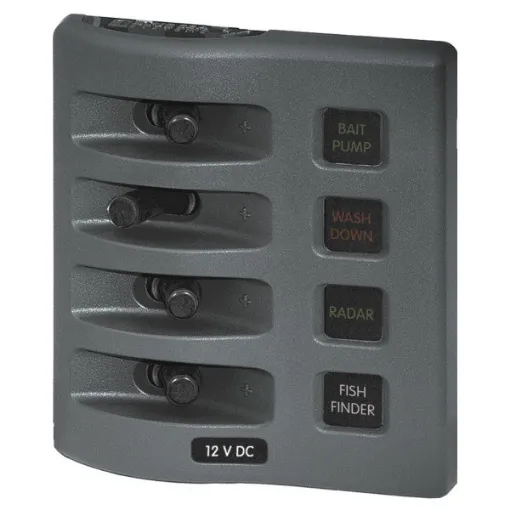 Picture of Blue Sea Wether deck 4 function switch panel 12V - 4304-BSS