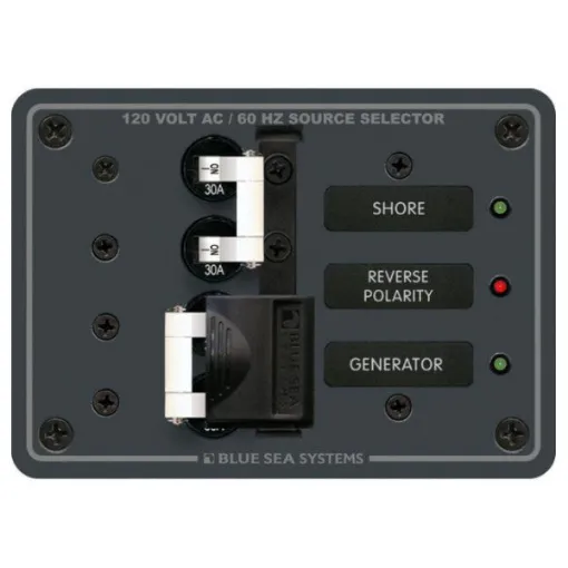 Picture of Blue Sea 120V 30 Amp source selector | shore power | Generator - 8032-BSS