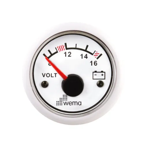 Picture of Wema white battery level indicator white 0 - 16V - 110334