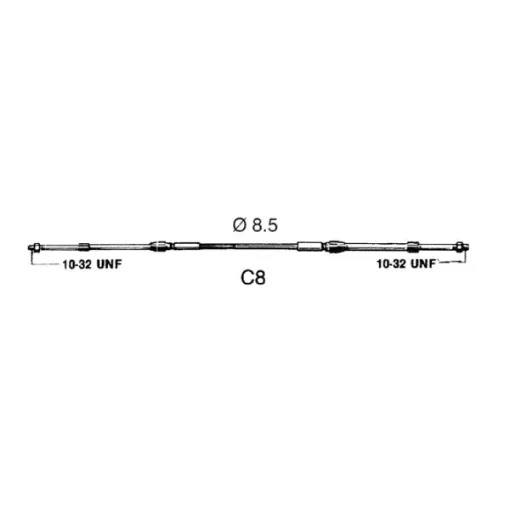 Picture of Ultraflex C8 Remote engine control cable 2.75 metre - 30214U