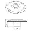 Picture of Vetus aluminium steering support footplate 229 mm - PCRBASE