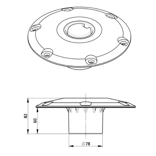 Picture of Vetus aluminium steering support footplate 229 mm - PCRBASE