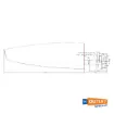 Jefa - Hanse 575 Fiberglass Rudder Blade 126mm - TRU0144 product image