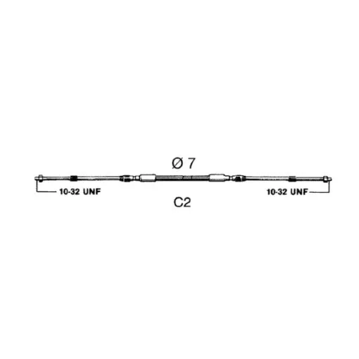 Picture of Ultraflex C2 15ft roestvrijstalen motorbediening morse | stuurkabel - 30117U