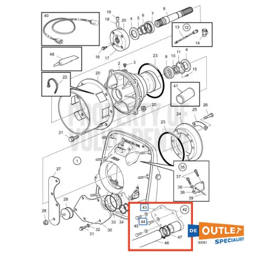 Volvo Penta - Exhaust Block-Off Kit for Krikasset - 23536245 product image