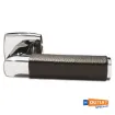 Picture of Foresti Suardi Nautilus brass door handles with leather - 480A.CP