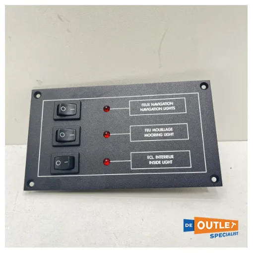 Picture of Max Power 3-switch light panel 10A - 12V - 93001