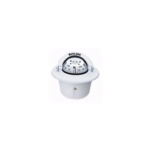 Picture of Ritchie HF-79W flush mount compass white with light 12/24V