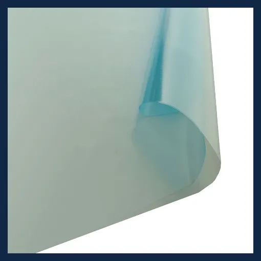 Picture of Blue Co-Extruded Vacuum Packaging Film for Infusion. Maximum Use Up To 177°C. Thickness: 65 Microns.