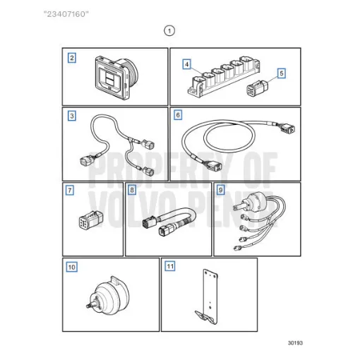 Picture of Volvo Penta EVC steering control helm station kit - 23407160