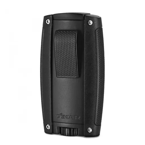 Picture of Xikar Double Flame Torch Storm Lighter Matte Black and Black