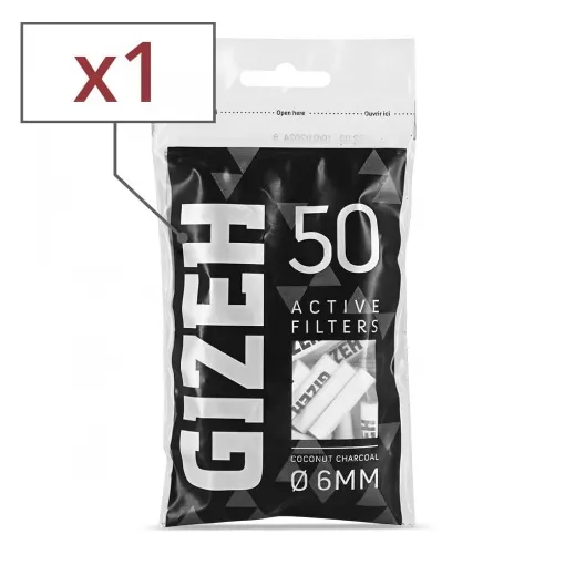 Picture of 1 Bag of 50 Gizeh Filters with Coconut Activated Carbon