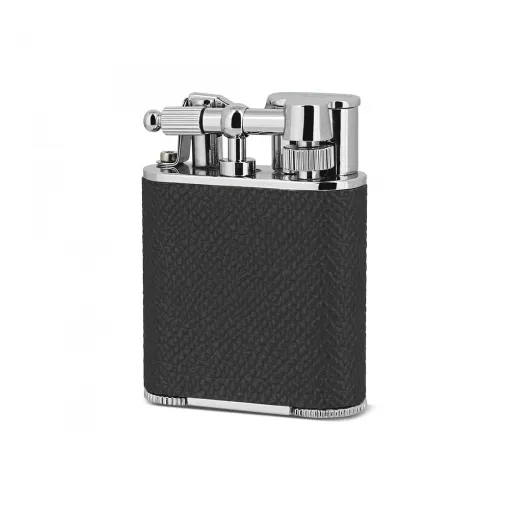 Picture of Peter Charles Leather Junior Torch Double Flame Lighter Black