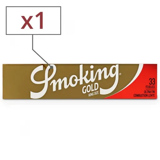 Picture of Smoking Slim Gold Rolling Paper X1