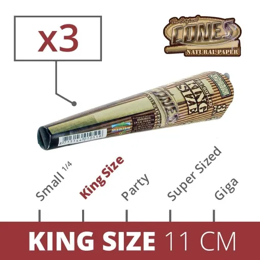 Picture of Cones King Size Unbleached X 3