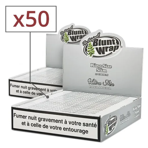 Picture of Blunt Wrap Silver Slim Rolling Papers X25 Pack of 2